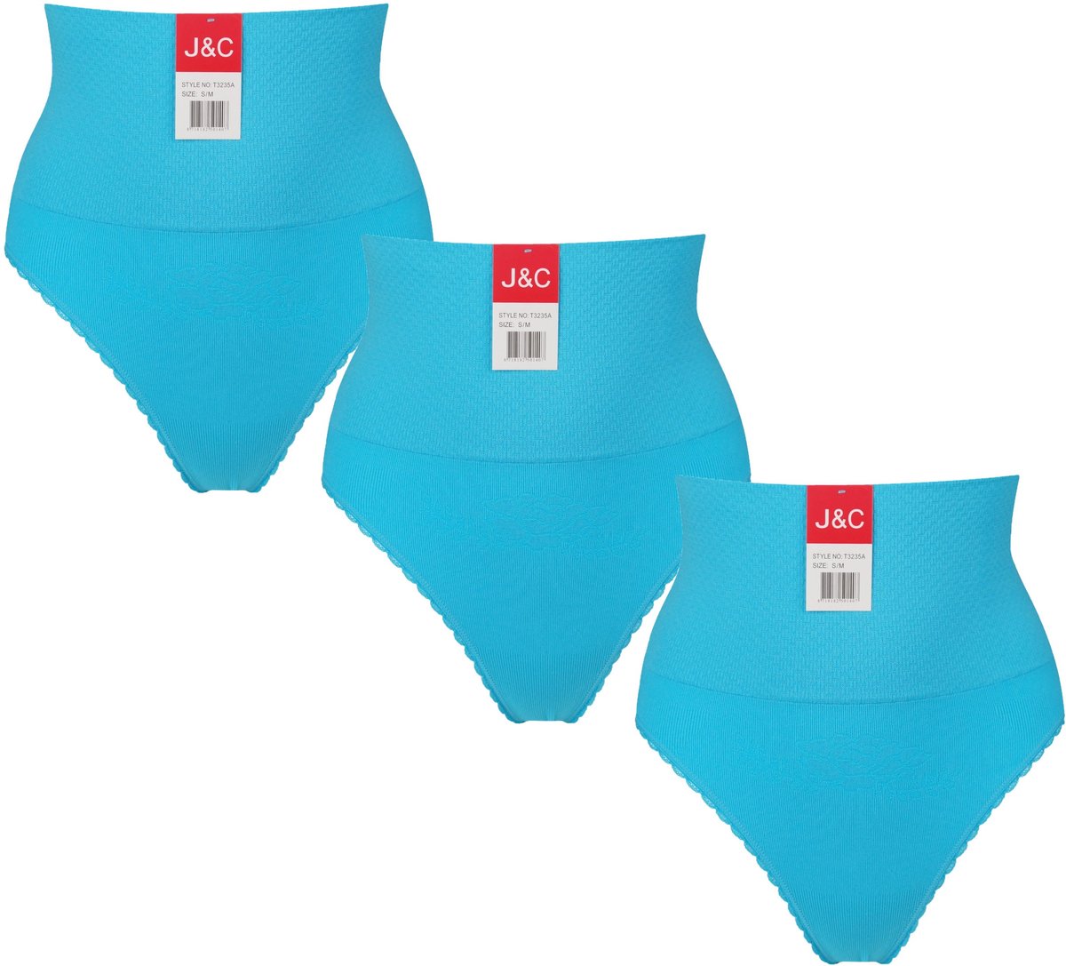 3-pack Dames corrigerende string J&C 3235 Aqua