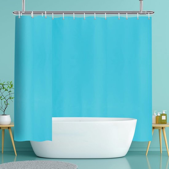 Waterdicht Douchegordijn Zwart Effen - 90 X 200 Cm - Duurzaam Polyester Voor Badkamer En Badkuip