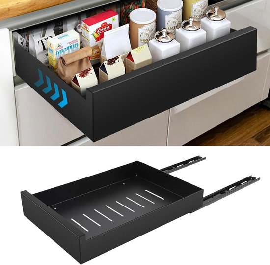 Keuken Kleine Hoek Plank Rack Ventilatorvormige Ruimtebesparende Stabiele Koolstofstaal Kookgerei Stand voor Potten Pannen (2 Layer Zwart 27x27x27,6cm