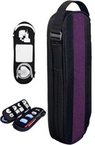 Troika Black Tech Pouch 2 - Pochette Pour Câbles Et Accessoires Électroniques Noire - 3 Compartiments Hydrofuges