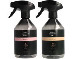 Scentchips Belle Vie + Secret de Paris Interieurspray Set - Roomspray – Huisparfum – Huisspray – Geurspray – Set van 2 - 500ML