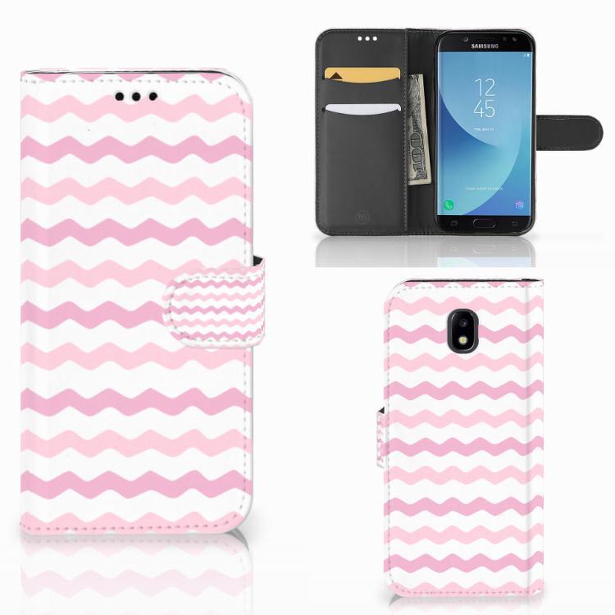 Samsung Galaxy A30 Telefoon Hoesje Waves Roze
