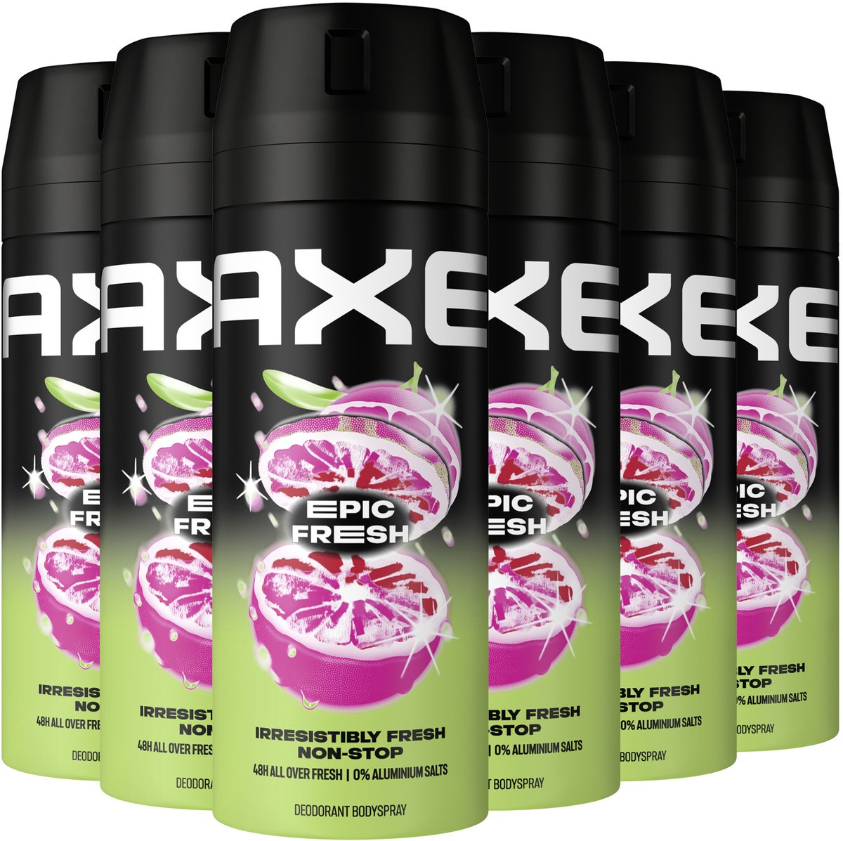 6x Axe Deodorant en Bodyspray Epic Fresh 150 ml