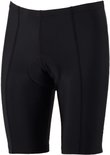 Zwarte fietsbroek voor heren met een zeem, korte pijpen en platte naden.