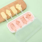 Colorful Sun® Siliconen IJsvormpjes - BPA Vrij - Herbruikbare IJs Lolly Vormen - DIY IJsjes Maken - IJsjesvormpjes met Deksel - Geschikt voor Kinderen & Volwassenen - IJs Maken zonder Gemors - 1 Stuk met IJsstokjes - Universeel