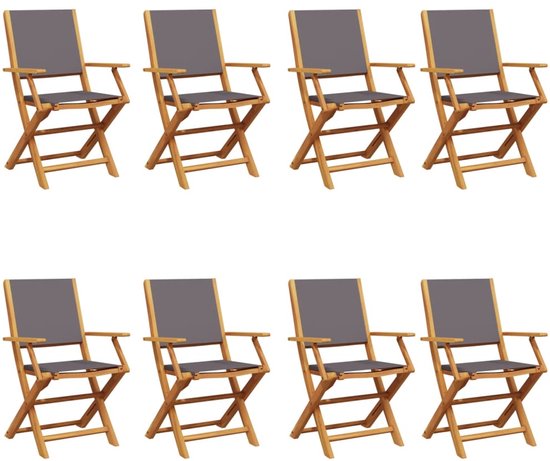 INDA-Exclusiv Set van 8 tuinstoelen, stapelbaar, met
