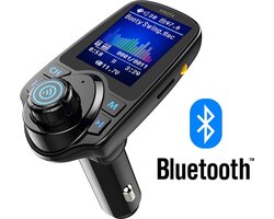 FM Transmitter Bluetooth Draadloze Carkit 2022 / MP3 Speler Mobiel / Handsfree Bellen / 4,5 cm Beeldscherm / AUX input / USB Lader / USB Flash Drive / Bluetooth Muziek / Audio / Radio / SD/TF Kaart / Carkit Adapter / T11D