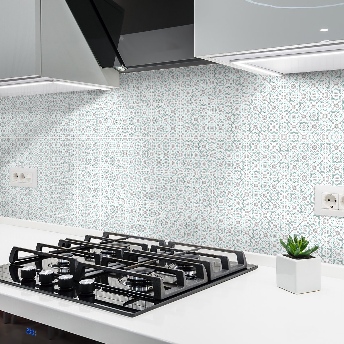 Ambiance Sticker Zelfklevende tegelmuurstickers voor keuken en badkamer - 60 tegelstickers, Azulejos Thiana-stijl - 60 stickers, 10x10 cm Multi color