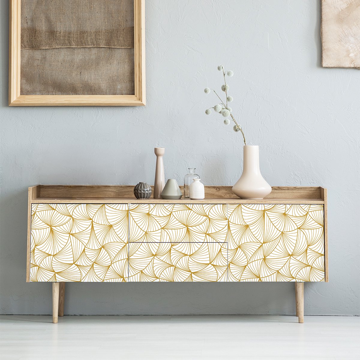 Ambiance Sticker Scandinavische meubelsticker van Wernner, 60 x 90 cm Multi color