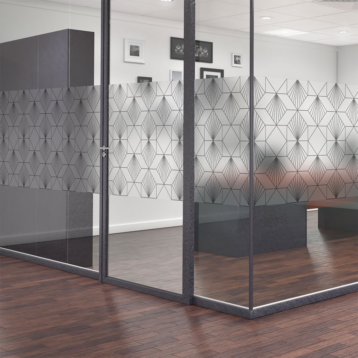 Privacy raamfolie - Art Deco - Zelfklevende raamfolie voor ramen en douchedeuren - 40x200cm