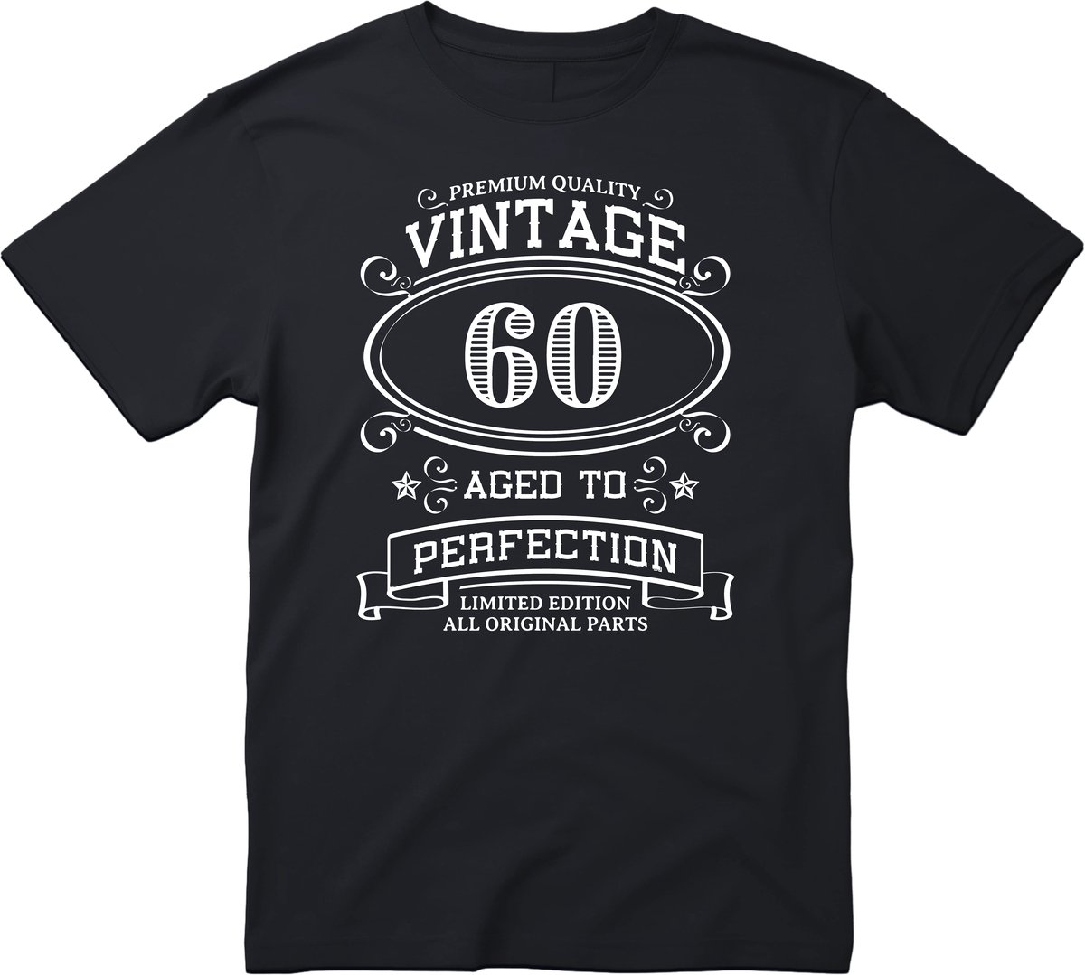 Vintage 60 T-shirt - Verjaardag en feest cadeau - Cadeau tip – 60 jaar cadeau - 60 jaar - T-shirt - Premium Quality - Aged To Perfection - 1965 - Heren - Grappig Verjaardag en Feest Cadeau Shirt - Maat XXL