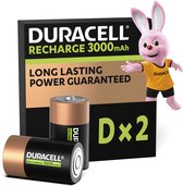 Duracell 5000394055995, Batterie rechargeable, D, Hybrides nickel-métal (NiMH), 1,2 V, 2 pièce(s), 2200 mAh