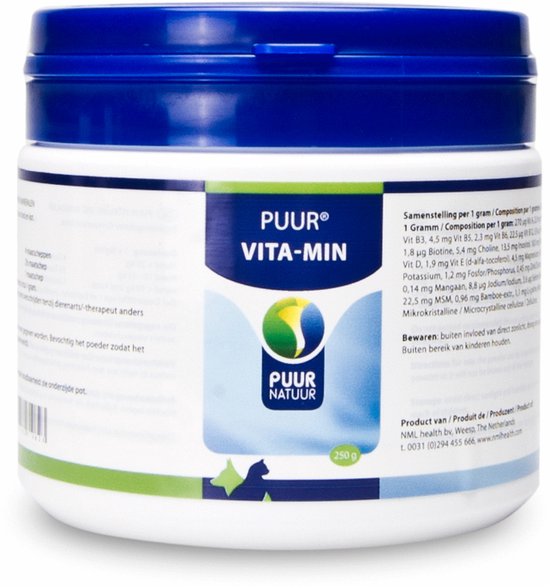 Puur vitaminen en mineralen voor hond en kat - 1 st à 250 gr