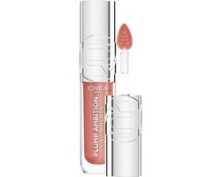 L'Oréal Paris Plump Ambition 650 Nude Macaron Lipgloss - Lipolie met Hyaluronzuur - Voor vollere en glanzende lippen - Warm rood - 5,4 gr