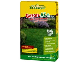ECOstyle Gazon AZ+ - Organische Gazonmest – Voor Diepgroen en Sterk Gazon – Geeft tot 120 dagen Voeding – Werkt tegen Mos - 30 M² - 2 KG