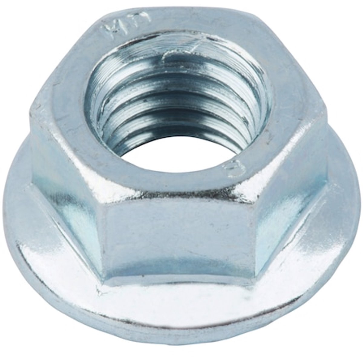 Wurth - DIN 6923 staal 8 verzinkt - Zeskantmoer met flens ISO 6923 staal 8, verzinkt, blauw gepassiveerd (A2K) - x 1000 st