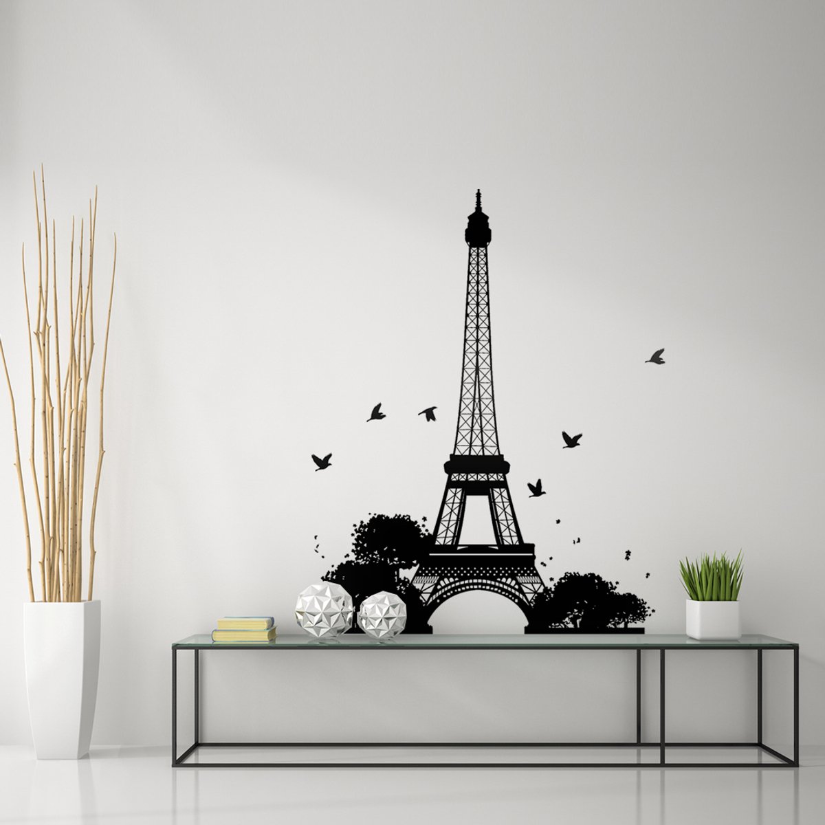 Muurstickers met de Eiffeltoren van Parijs - Decoratieve zelfklevende stickers