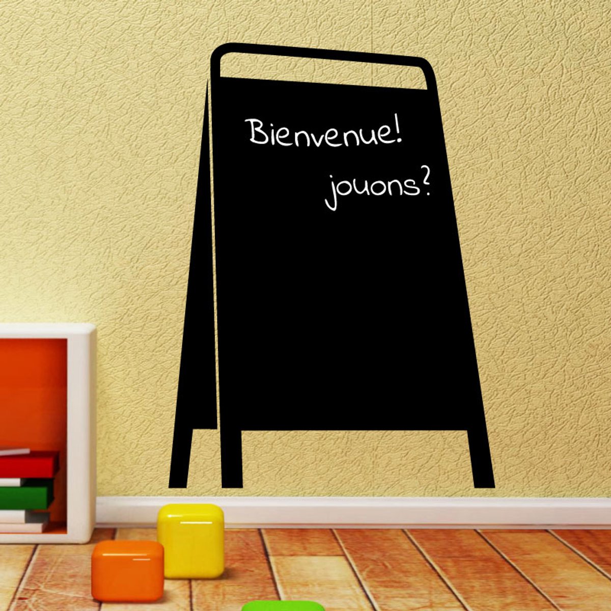 Ambiance Sticker Schoolbordsticker - uitwisbare zelfklevende muurstickers - MENUBORD - 40x30cm Multi color