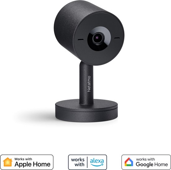 Netatmo Slimme Beveiligingscamera Binnen - Bewakingscamera 2K - Gezichtsherkenning - Bewegingsdetectie - Nachtzicht - Werkt met Google Home & Apple HomeKit - Geen Abonnement - Zwart van Netatmo — afbeelding 3