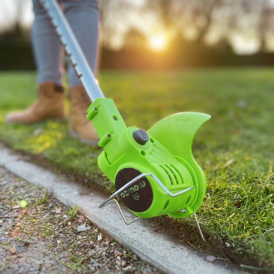 MOWZA® 4-in-1 Kantenmaaier - Grastrimmer - Bosmaaier - Grasmaaier - Draadloos & Elektrisch - Incl. 2 Accu ‘s & Snellader - Groen/zwart van MOWZA — afbeelding 4