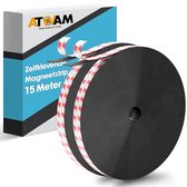 ATWAM Magneetband met Plakstrip - 15 Meter Lang - Magneetstrip - Magneet Tape - Magnetisch Tape - Zelfklevend - Zwart