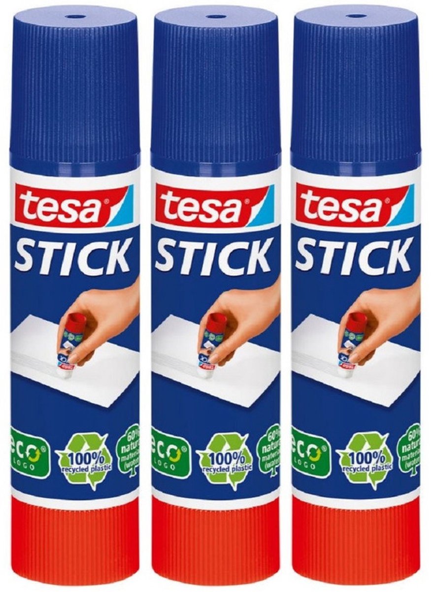 3x Tesa lijm stift knutselbenodigdheden -