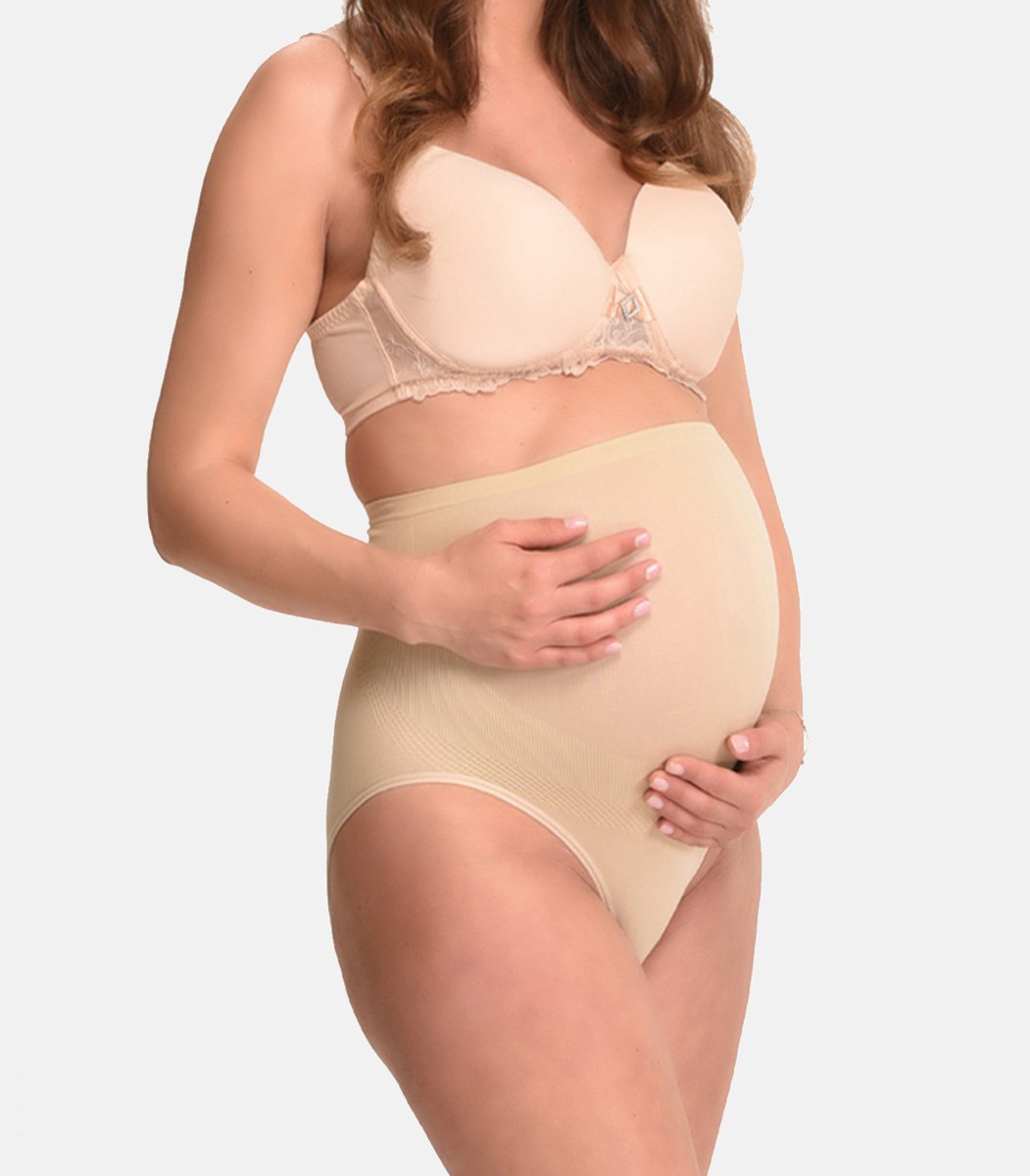 Mamsy Seamless zwangerschaps Slip met shapewear effect - Beige