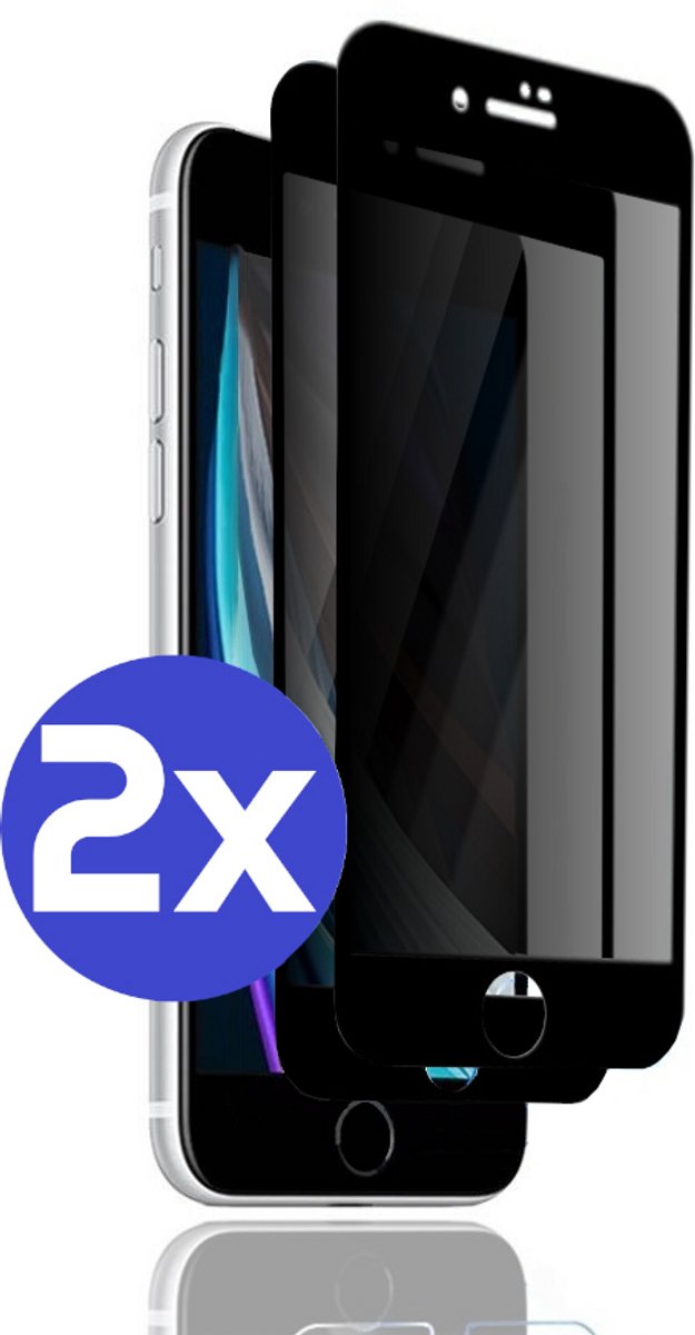 ArmorDrop Privacy Screenprotector Geschikt Voor iPhone SE 2022 / 8 / 7 - Gehard Glas - 2 Stuks