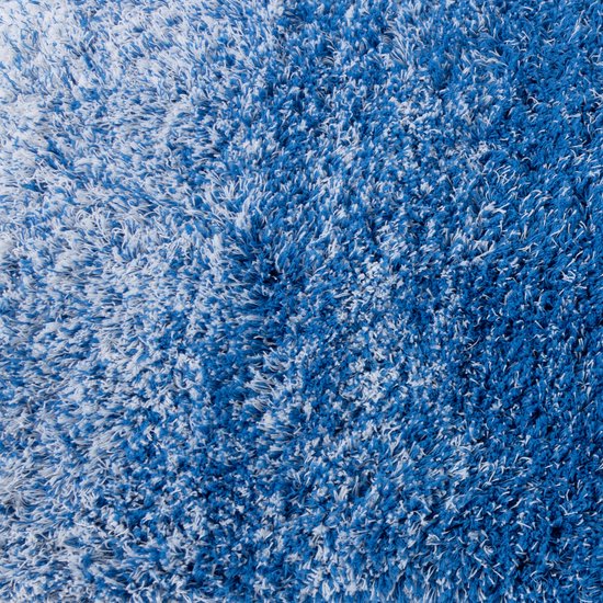 Tapis de Badmat Casa Pura - Wave - Antidérapant et Séchage Rapide - Blauw/ Wit - 70 x 100 cm