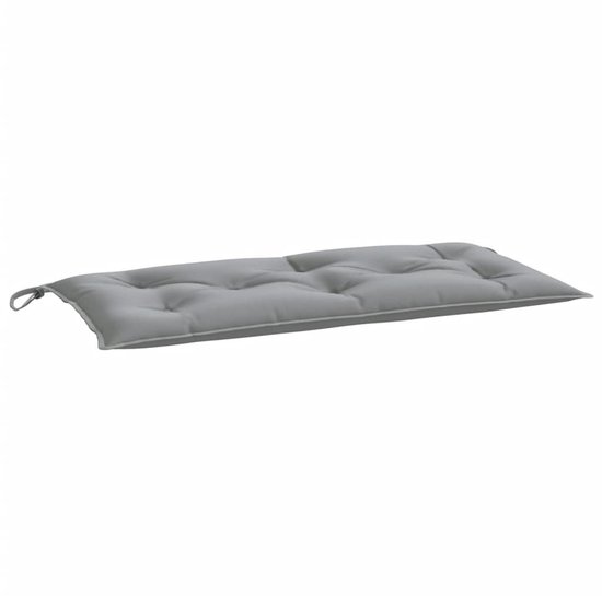 NIDSNID Tuinbankkussen 130x50 Cm – 8 Cm Dik, Waterdicht, Met Antislip Riemen, Grijs, Voor Binnen En Buiten