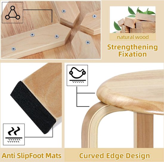 Eethoek Ulfborg Uppsala (tafel met 4 stoelen) - bruin | Leen Bakker
