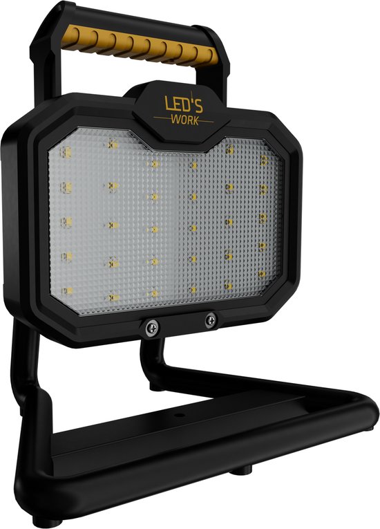 LED's Work LED Bouwlamp oplaadbaar 2000 - Werkt draadloos op accu - Stof- en waterdicht - Bouwlampen - Bouw lamp