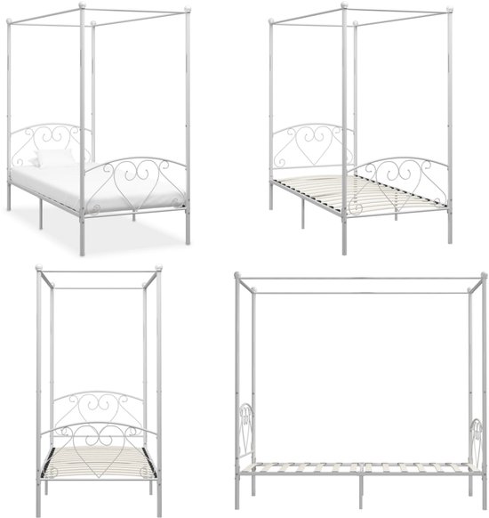 Hemelbedframe metaal wit 140x200 cm | -nl Hemelbedframe metaal wit 140x200 cm | -nl