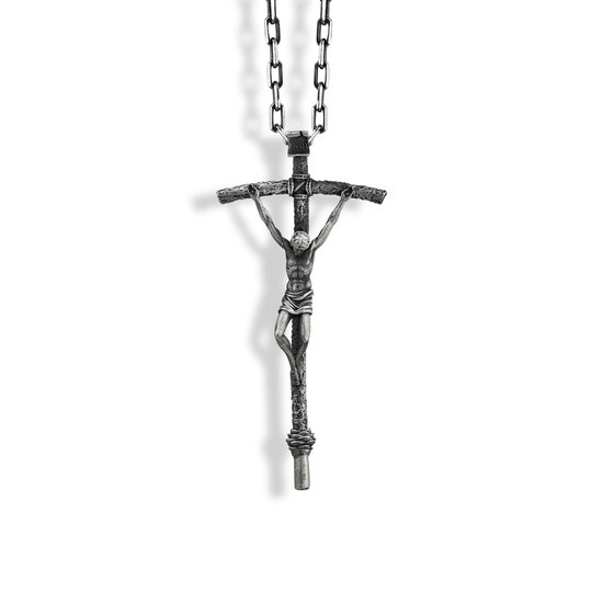 14K Gouden Crucifix Hanger Ketting Voor Christen Oxidized 16 Inches Bol 14k-gouden-crucifix-hanger-ketting-voor-christen-oxidized-16-inches-bol