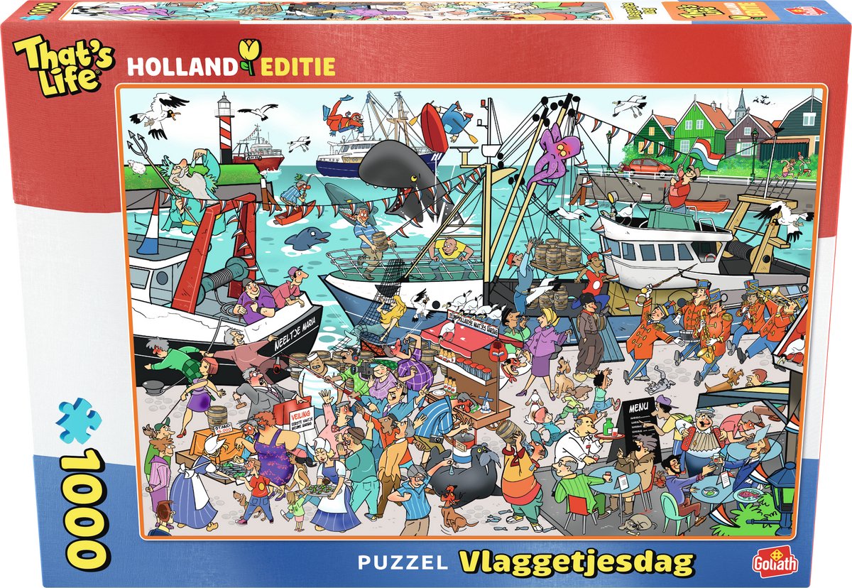 Goliath That's Life Hollandse Editie Vlaggetjesdag - 1000 Puzzelstukjes - Legpuzzel (68x48cm)