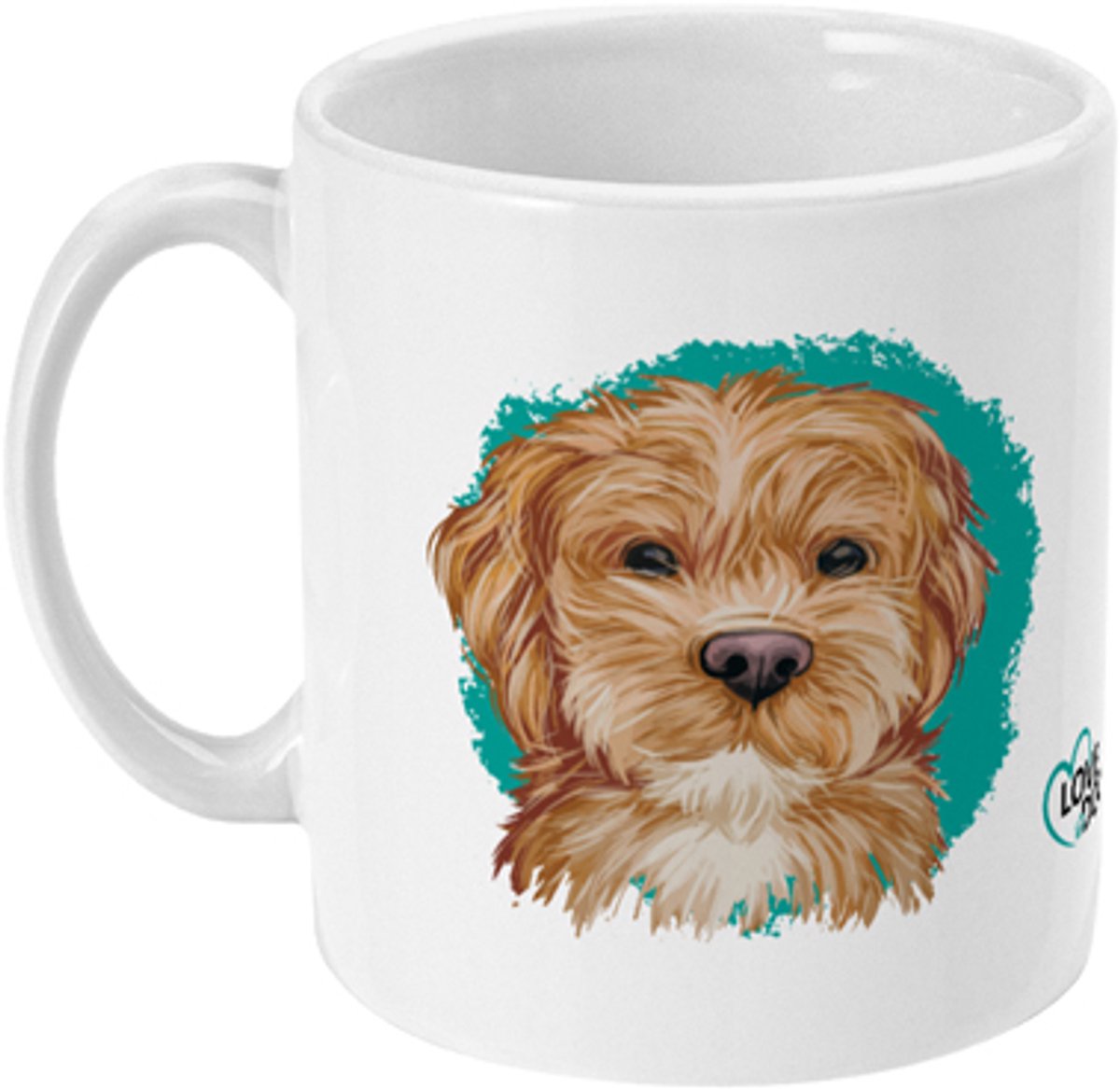 Mok Love Dogs Labradoodle, 325ml