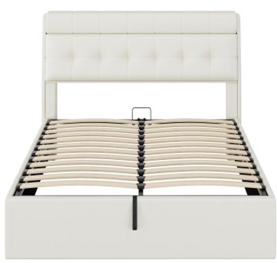 Sweiko Gestoffeerd bed, 180 x 200 cm, hydraulisch, linnen, met verticaal gestreept design, moderne lattenbodem met opbergruimte, functioneel, met metalen frame Sweiko Gestoffeerd bed, 180 x 200 cm, hydraulisch, linnen, met verticaal gestreept design, moderne lattenbodem met opbergruimte, functioneel, met metalen frame