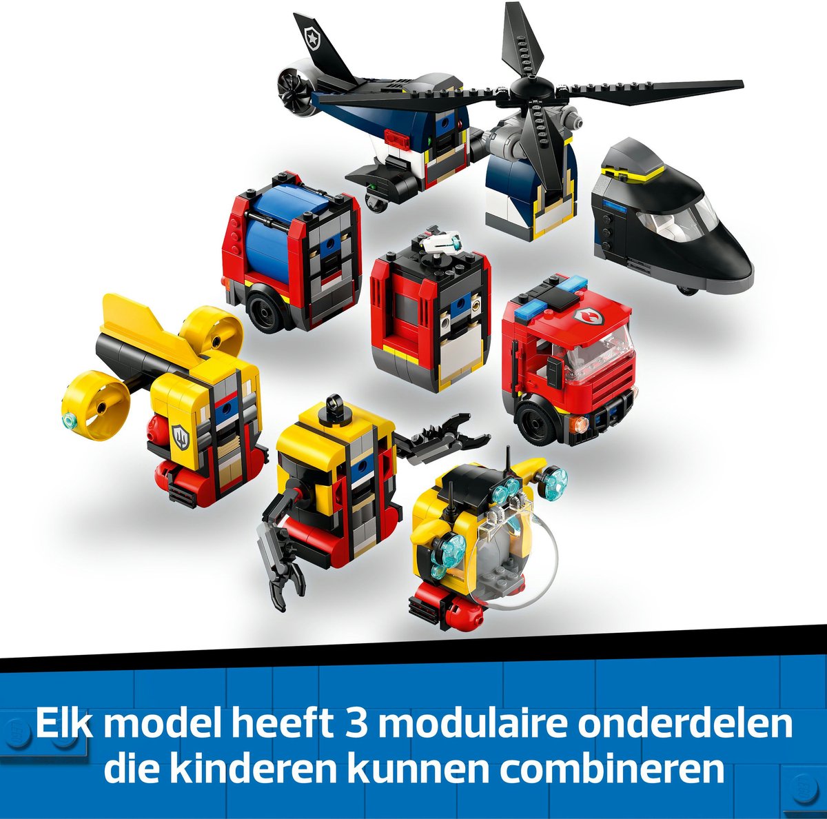 LEGO City Helikopter brandweerauto en onderzeeër remix - 60462 — afbeelding 5