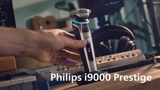Philips Shaver i9000 Prestige Elektrisch Scheerapparaat Voor Mannen - Met Quick Clean Pod - Blauw - XP9201/30