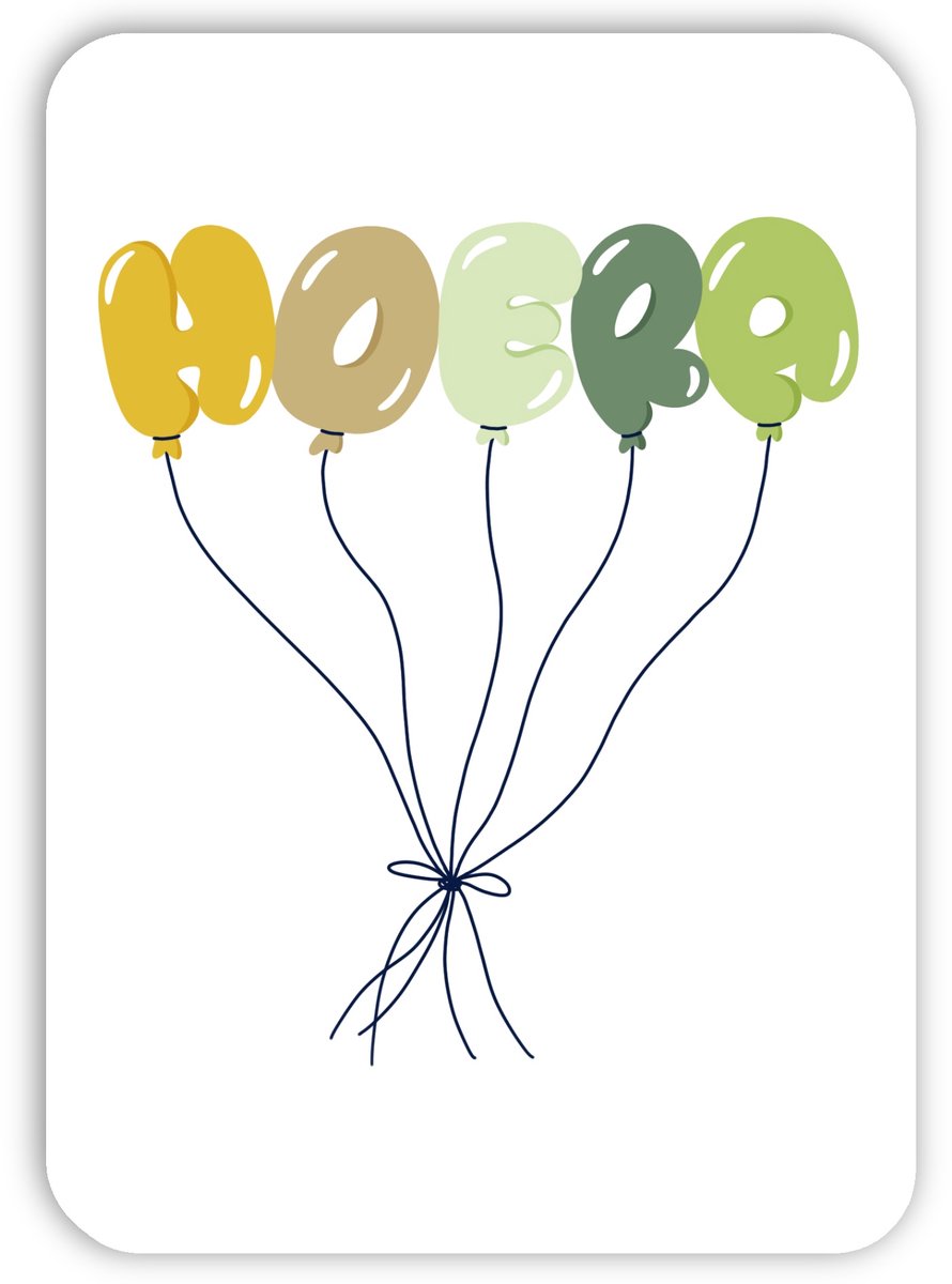 Verjaardagskaart | Hoera | Jarig | Gefeliciteerd | Felicitatie kaart | Kaart | Wenskaart | Verjaardag | Hoera!