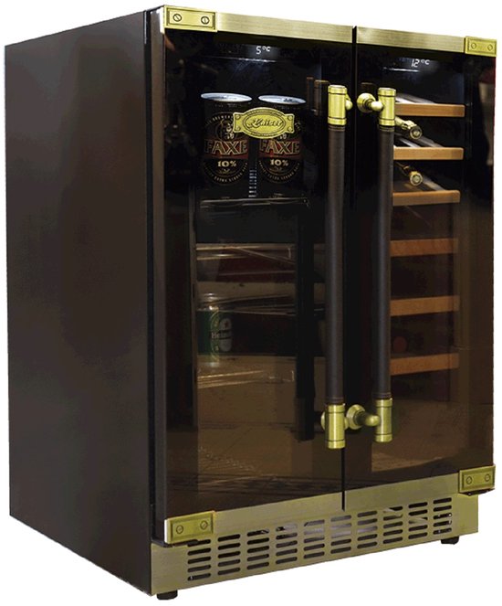 Kaiser - wijnkoelkast - K 64800 AD - Inbouw wijnkoelkast - wijnflessen - wijn - 20 wijnflessen en 63 bierblikjes - 82 cm