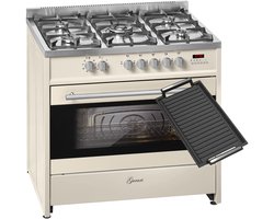 GURARI - gasfornuis - GCH E 911 Cr + grillplaat - elektrisch gasfornuis- 90 cm - Range Coocker - 121L - 8 functies -hete lucht - grill - 5 krachtige branders - 4 kw WOK - natuurgas - propaan gas