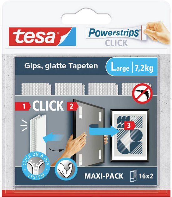 Empireposter Tesa Powerstrips® Adesivi Per Poster, Confezione 20 Pezzi, Bi-adesivi E Rimovibili - 5