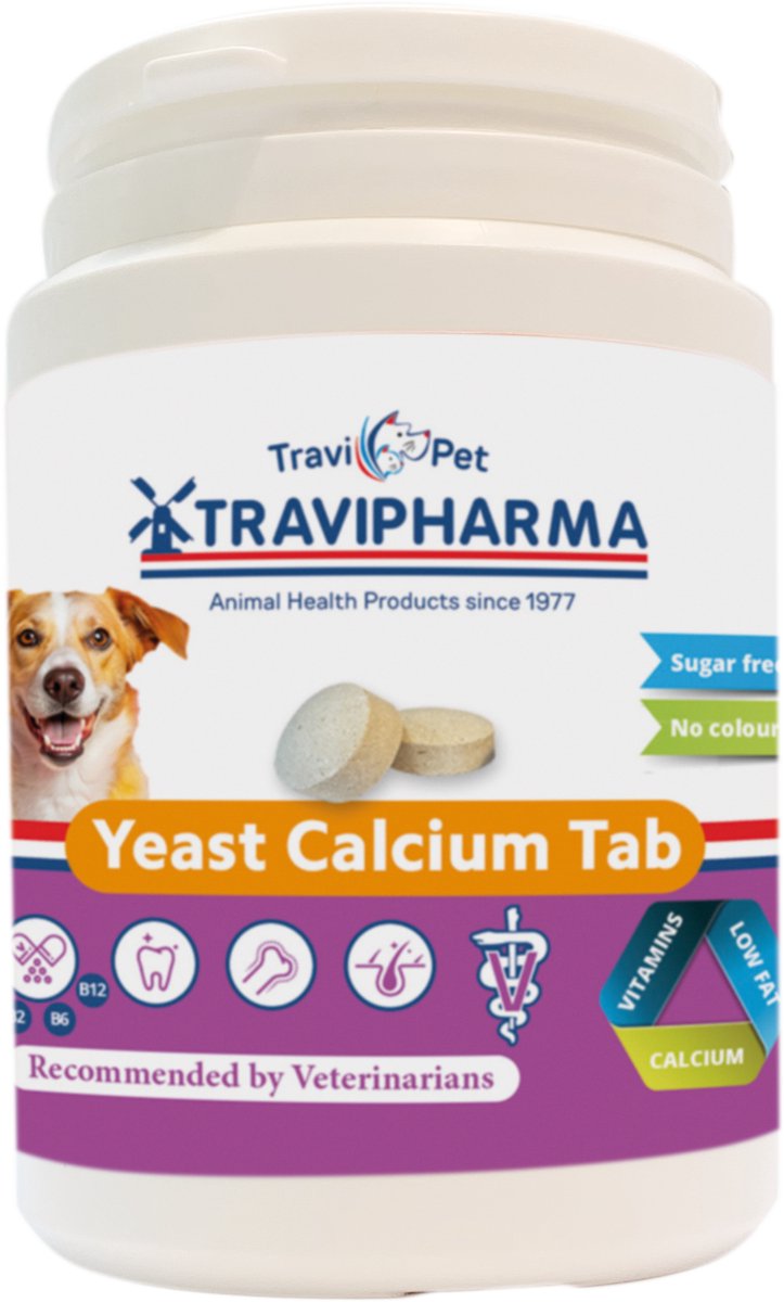 Travi Pet Yeast Calcium Tab Dog 2 stuks