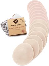 Vulpes Goods® BabyCare - Wasbare Zoogcompressen - Organisch - 14 Stuks - Cup B t/m D - Wasbaar - Natuurlijk - Milieuvriendelijk - Incl. Waszak en Opbergetui