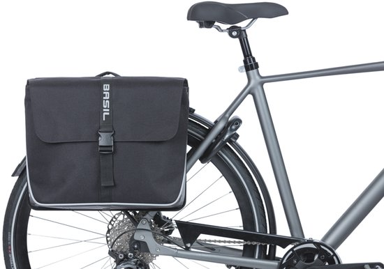 Basil Forte dubbele fietstas MIK, 35L, zwart/zwart van Basil — afbeelding 3