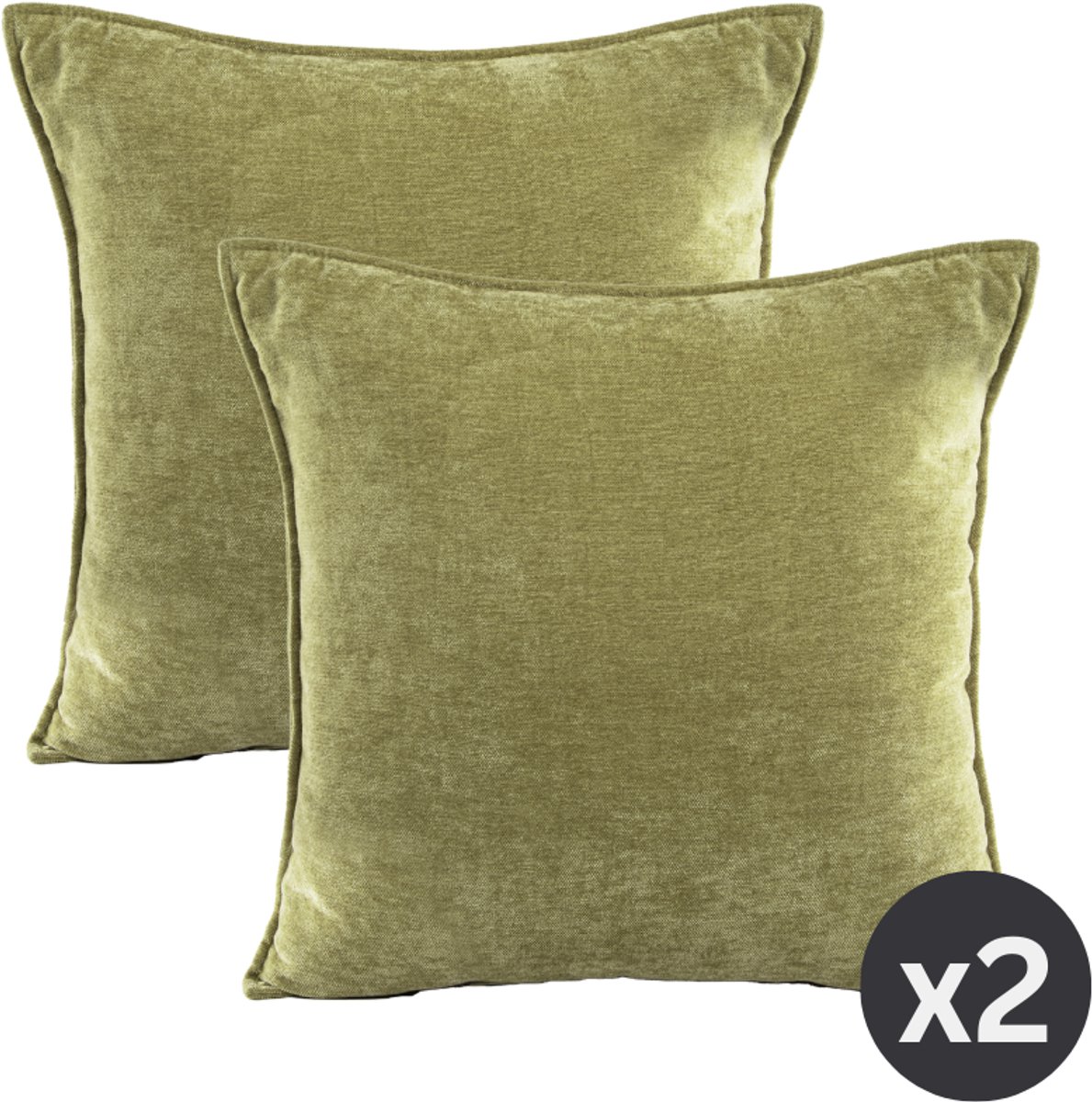 Tiseco - Kussen (gevuld) JULIEN - Woonkamer - 45x45 cm - Groen