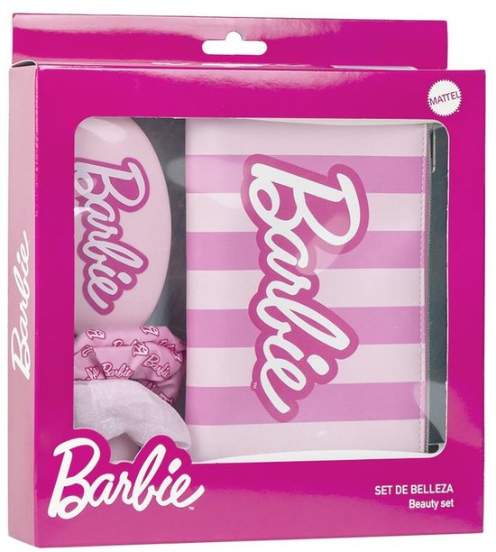Barbie Beautycase Toilettas Haarborstel Haar scrunchies - Cadeauverpakking