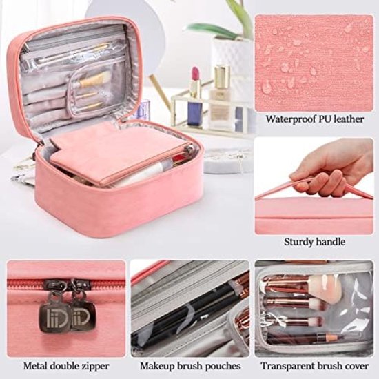 Selbro ® Cosmetische tas grote toilettas waterdichte toilettas voor reizen dames make-up tassen voor dames, roze