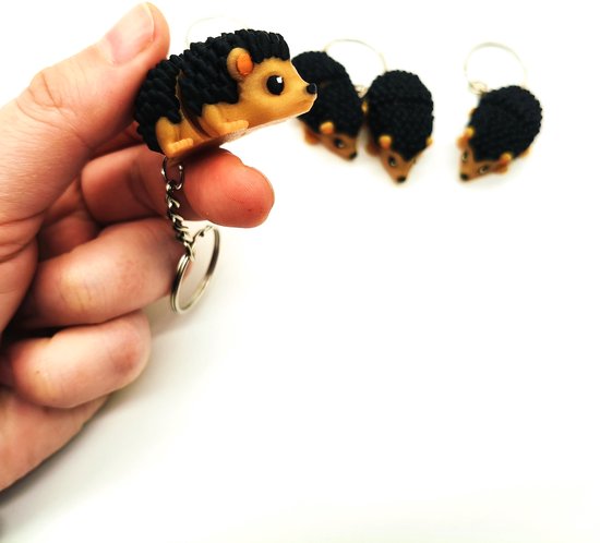 Porte-clés hérisson mignon - Design animal articulé et flexible, joli cadeau pour les amoureux des animaux, parfait pour les sacs à dos ou les clés
